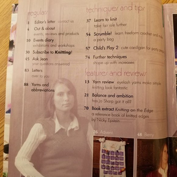 Knitting UK  Magazine December September 2004 Jo Sharp Issue - Picture 3 of 4